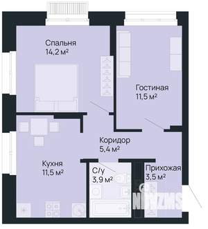 2-к квартира, вторичка, 50м2, 1/9 этаж