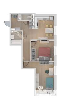 2-к квартира, вторичка, 59м2, 3/22 этаж