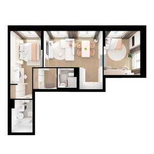 2-к квартира, вторичка, 58м2, 7/25 этаж