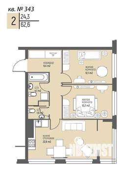 2-к квартира, вторичка, 63м2, 11/20 этаж