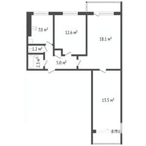 3-к квартира, вторичка, 66м2, 5/9 этаж