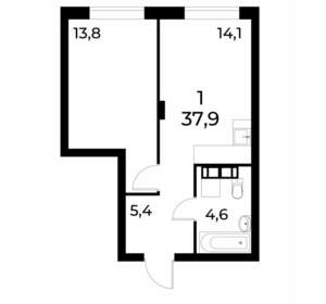 1-к квартира, вторичка, 38м2, 11/19 этаж