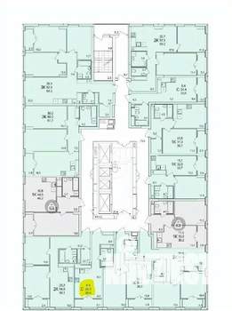 1-к квартира, вторичка, 26м2, 18/25 этаж